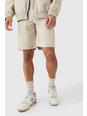 Stone Getailleerde Baggy Shorts