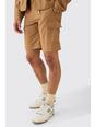 Lockere Cargo-Shorts, Mocha