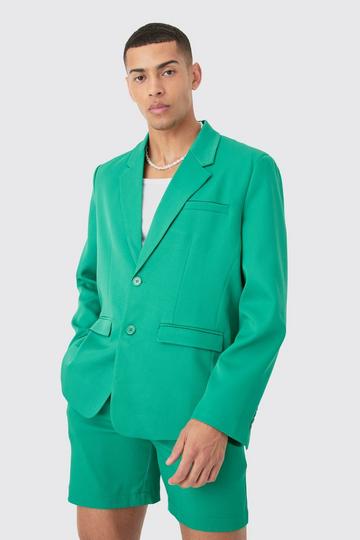 Mix & Match Oversized Single Breasted Blazer green