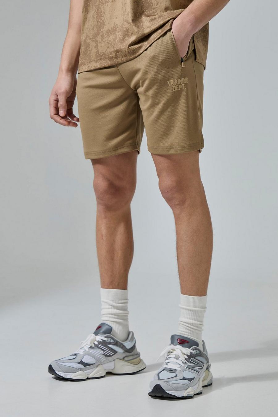 Brown Active Training Dept (7inch) Mesh Shorts image number 1