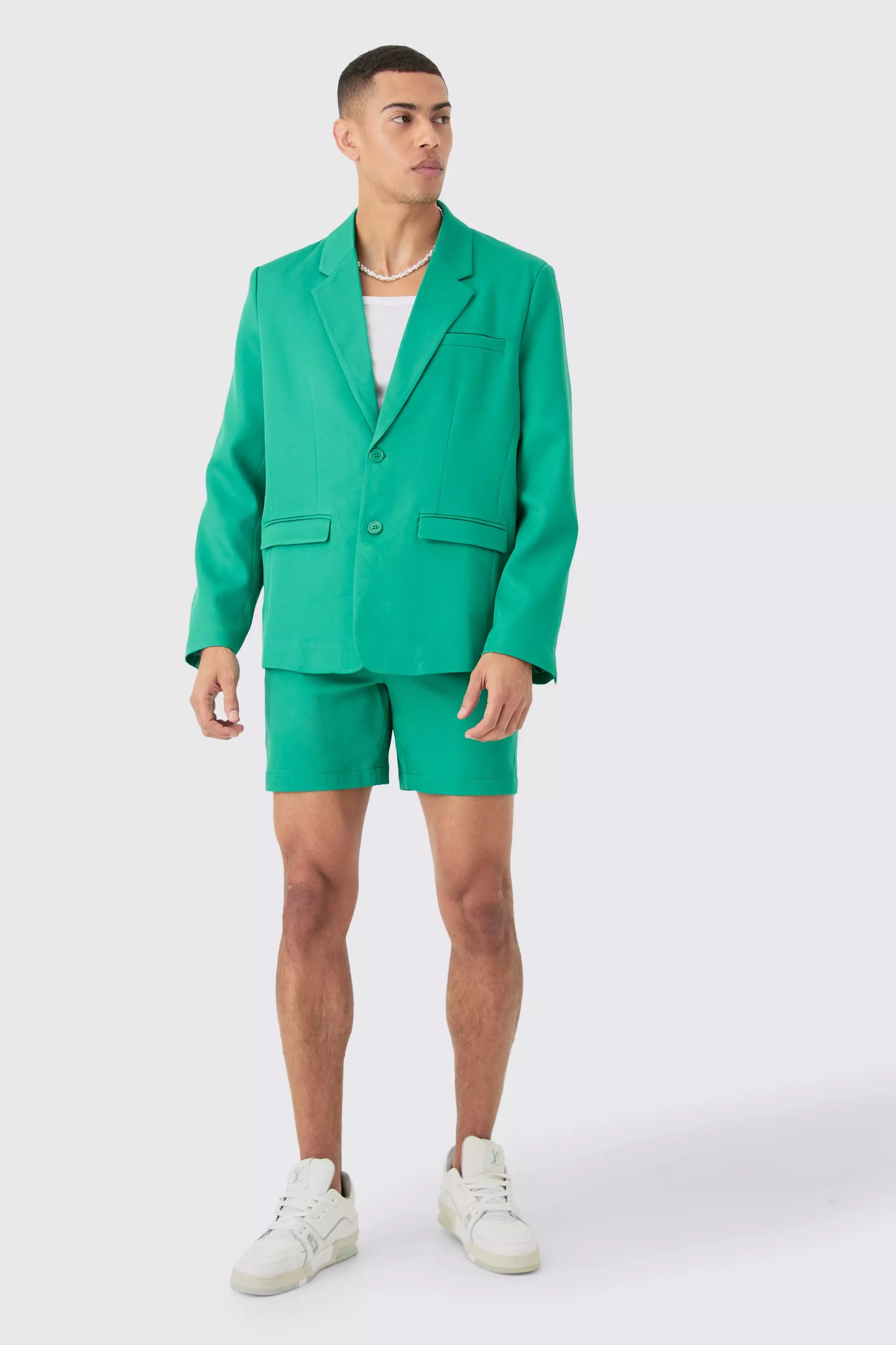 Green Mix & Match Tailored Shorts alternative image