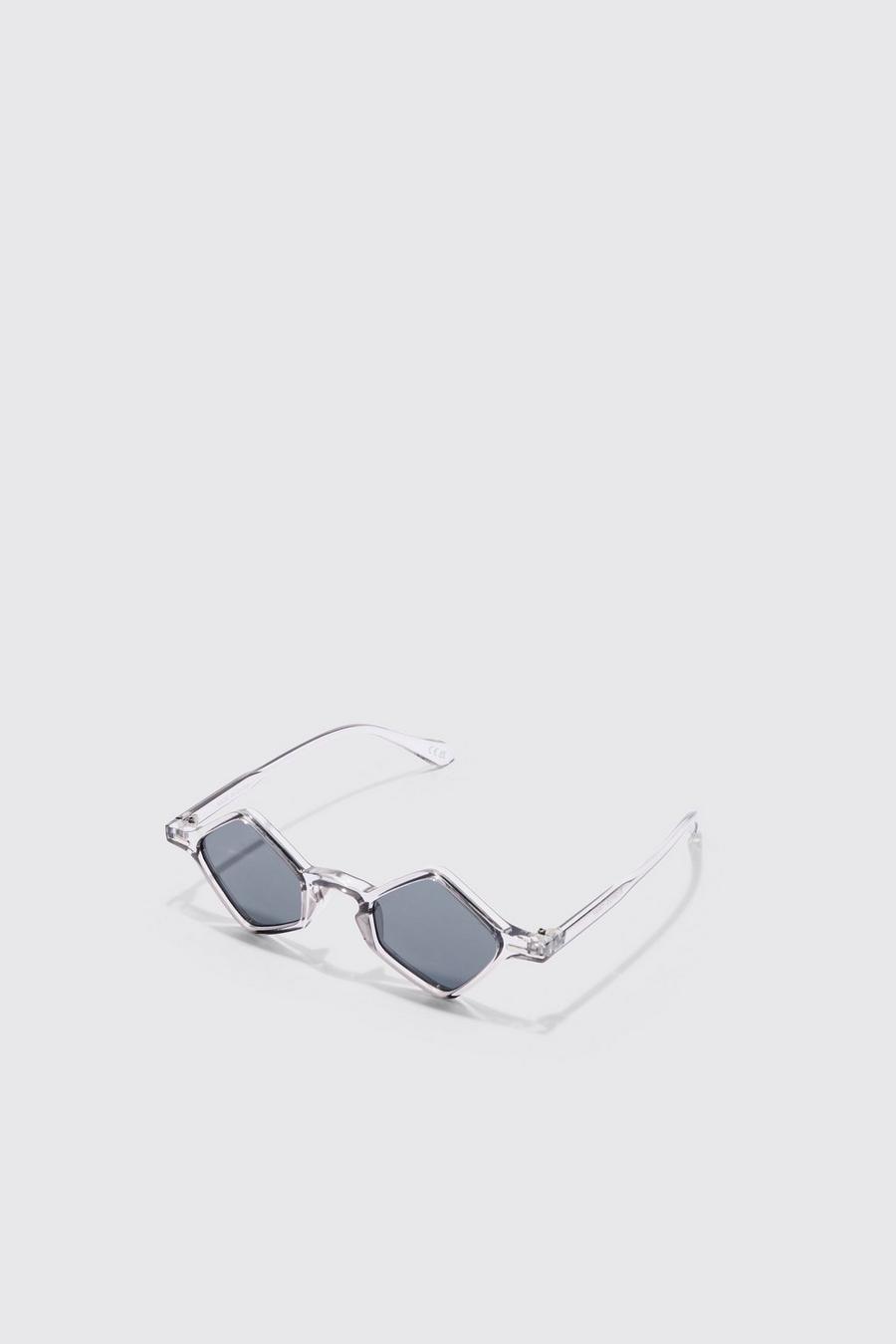 Gafas de sol de plástico con forma de diamante, Silver image number 1