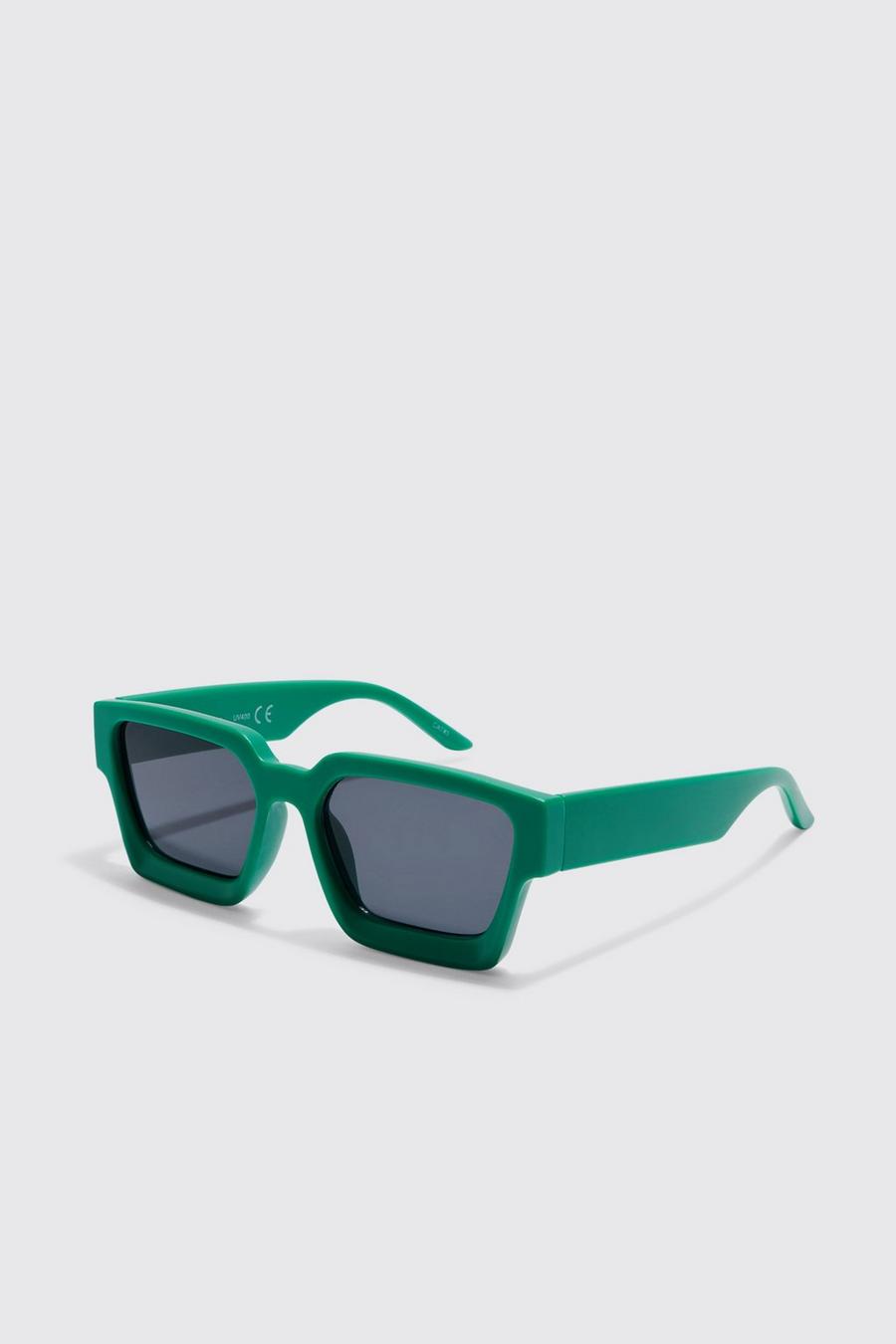 Green Chunky Plastic Sunglasses