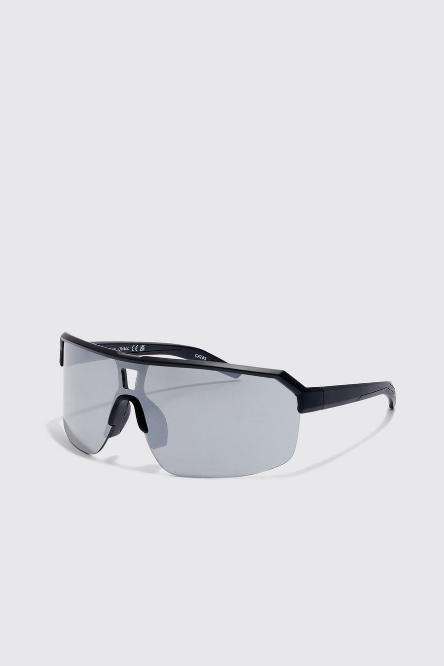 Black Shield Racer Sunglasses image number 1