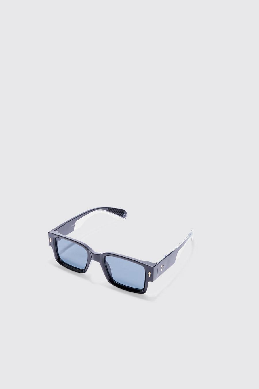 Black noir Square Plastic Sunglasses
