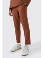 Rust Mix & Match Tailored Slim Cropped Trousers