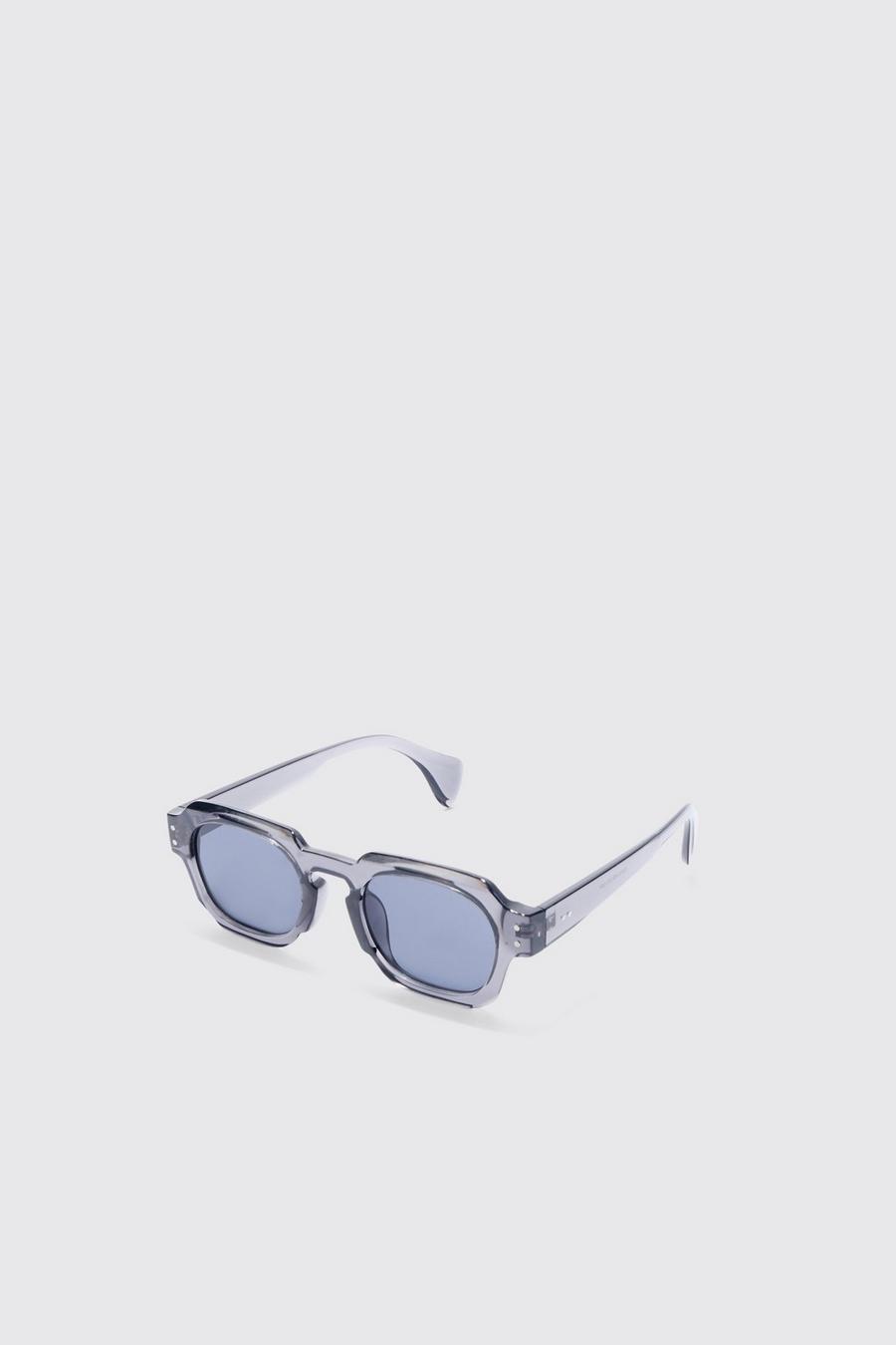 Grey Round Plastic Sunglasses image number 1