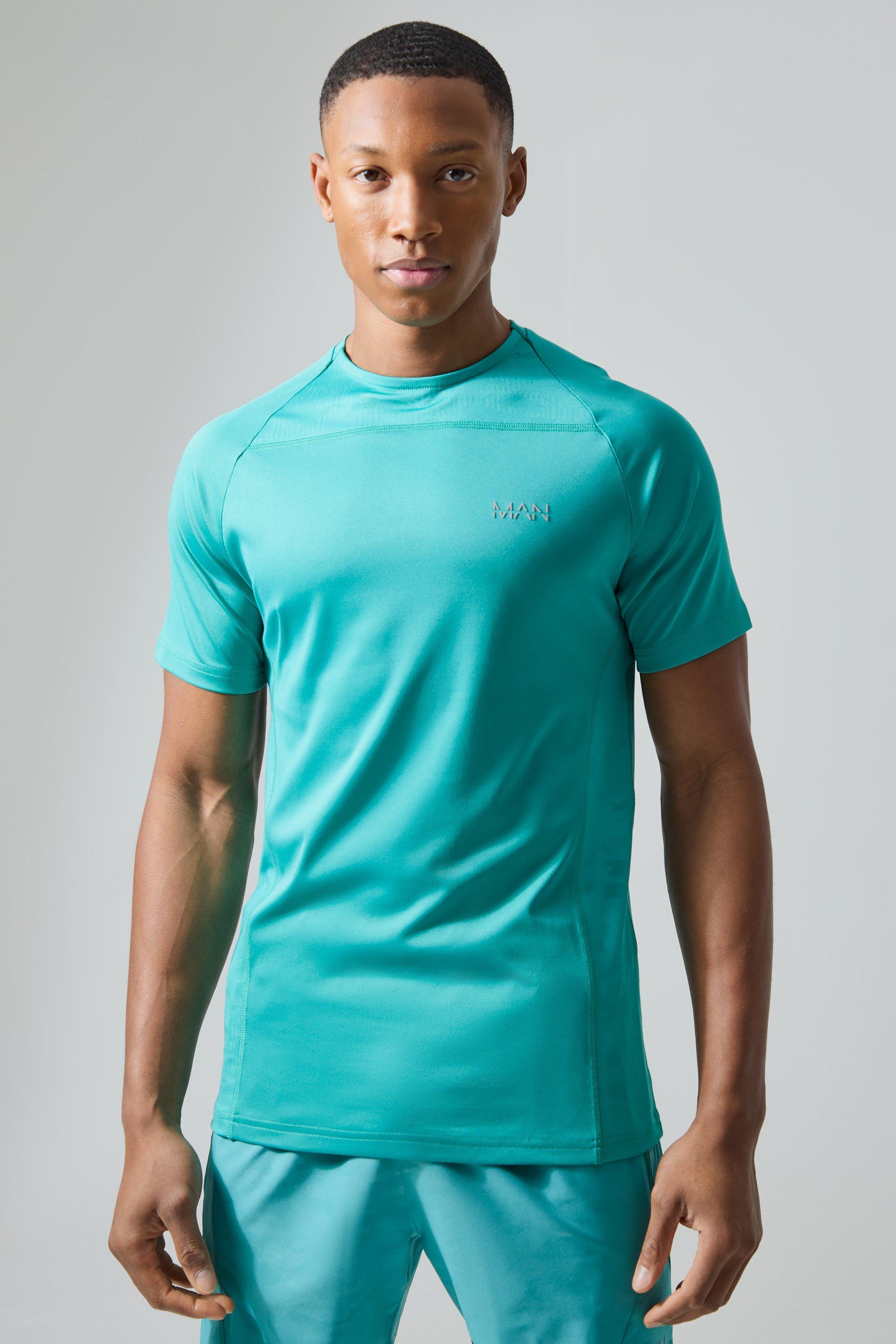 turquoise raglan tee