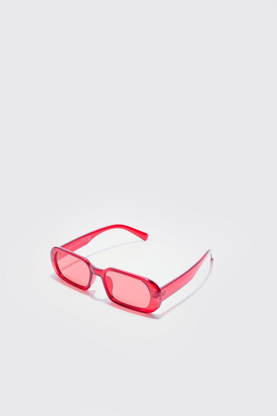 Klobige Plastik Sonnenbrille, Red image number 1