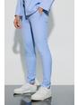 Blue Super Skinny Fixed Waist Tailored Trousers