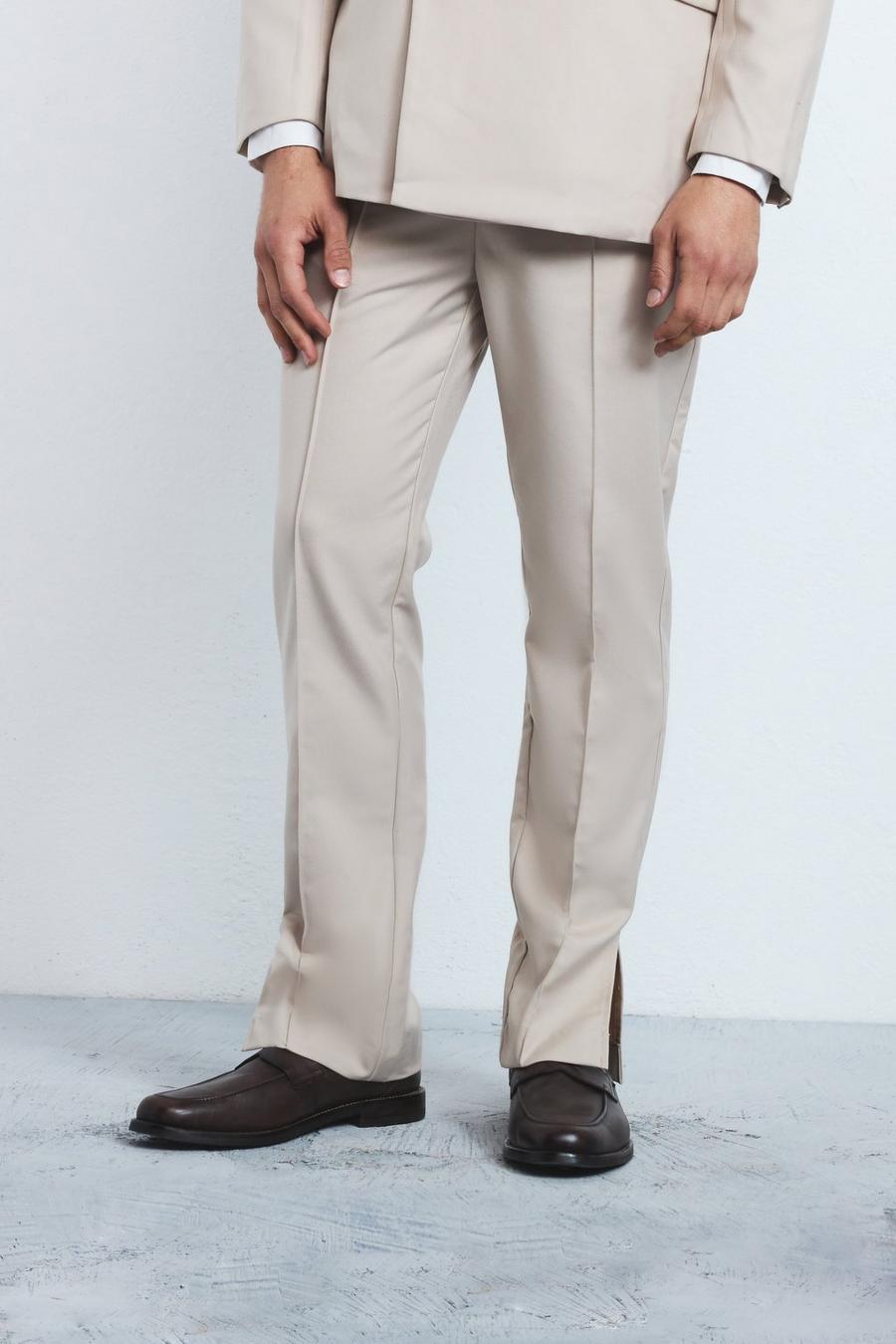 Stone Tailored Straight Fit Trousers image number 1