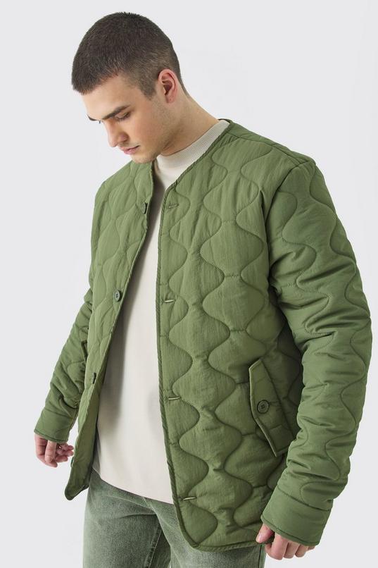 Tall Onion Quilted Liner Jacket | boohoo USA Tall Onion Quilted Liner Jacket | boohoo USA