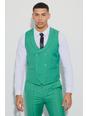 Mint Double Breasted Waistcoat