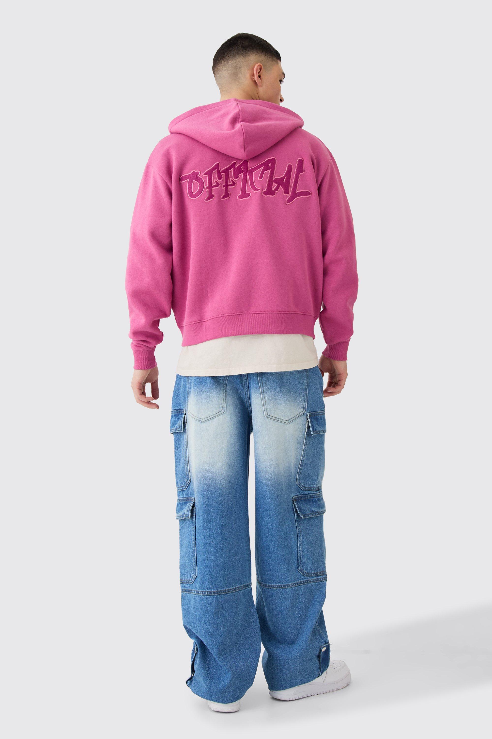 Official Graffiti Boxy Fit Zip Through Hoodie | boohoo USA