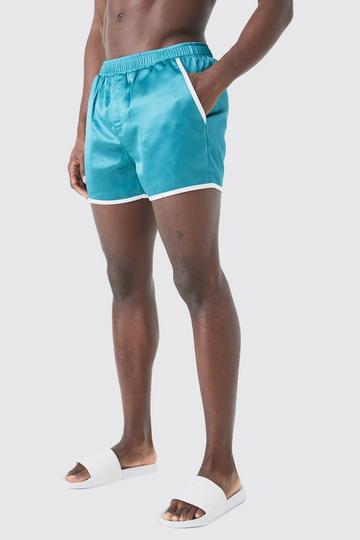 Smart Piping Popper Runner Swim Short teal