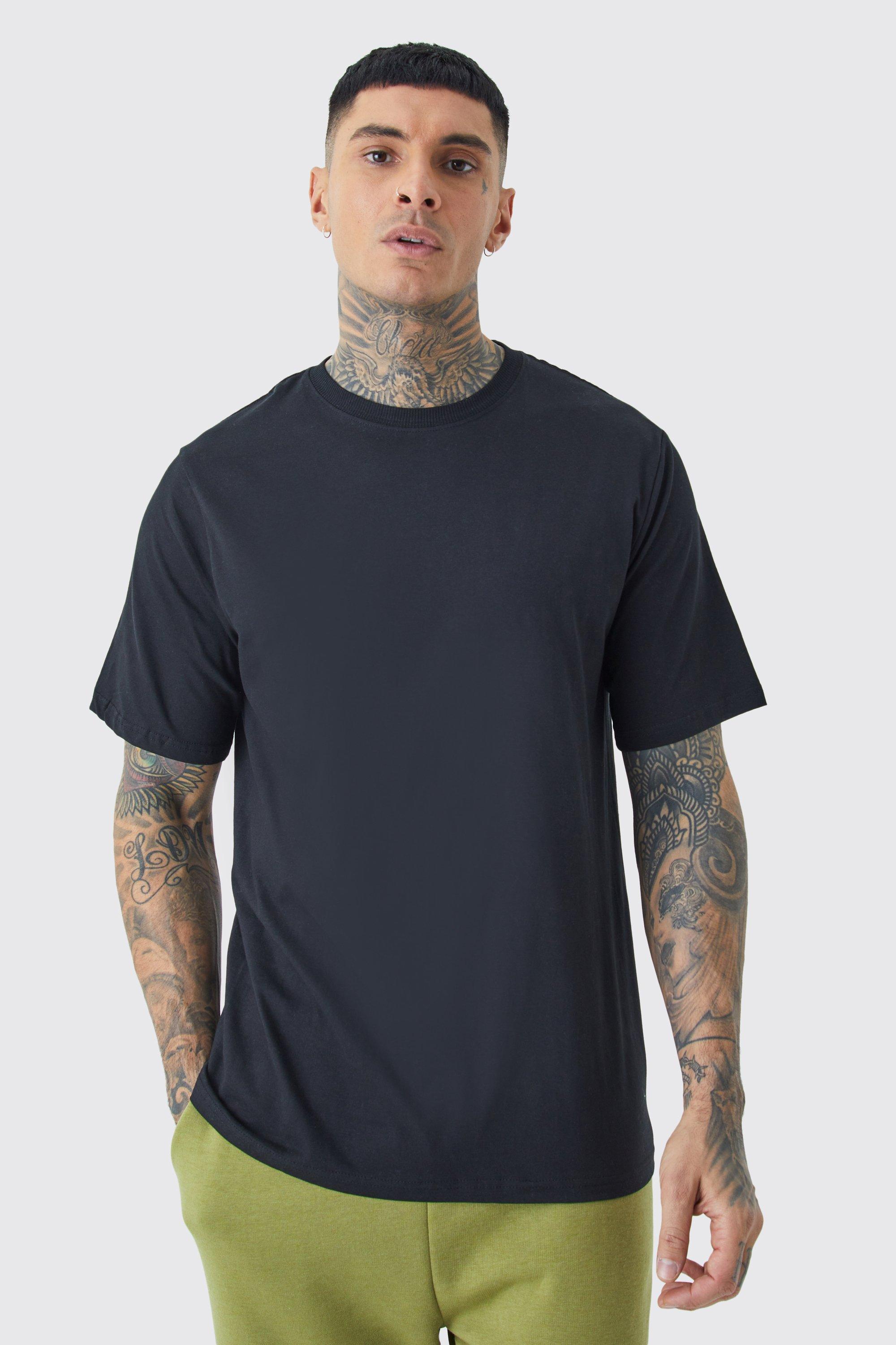 Mens long discount back t shirt