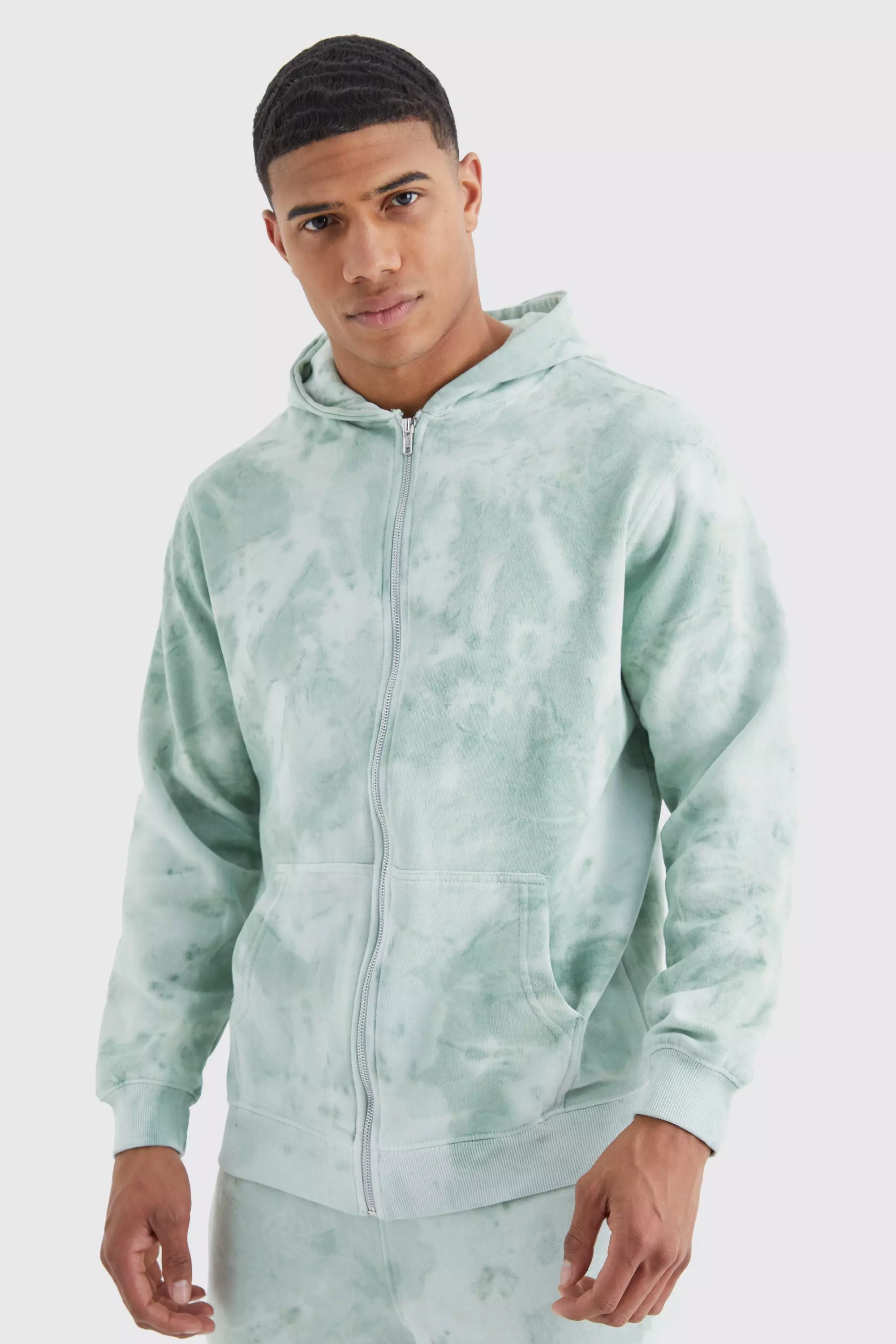 Tie dye zip up hoodie mens sale
