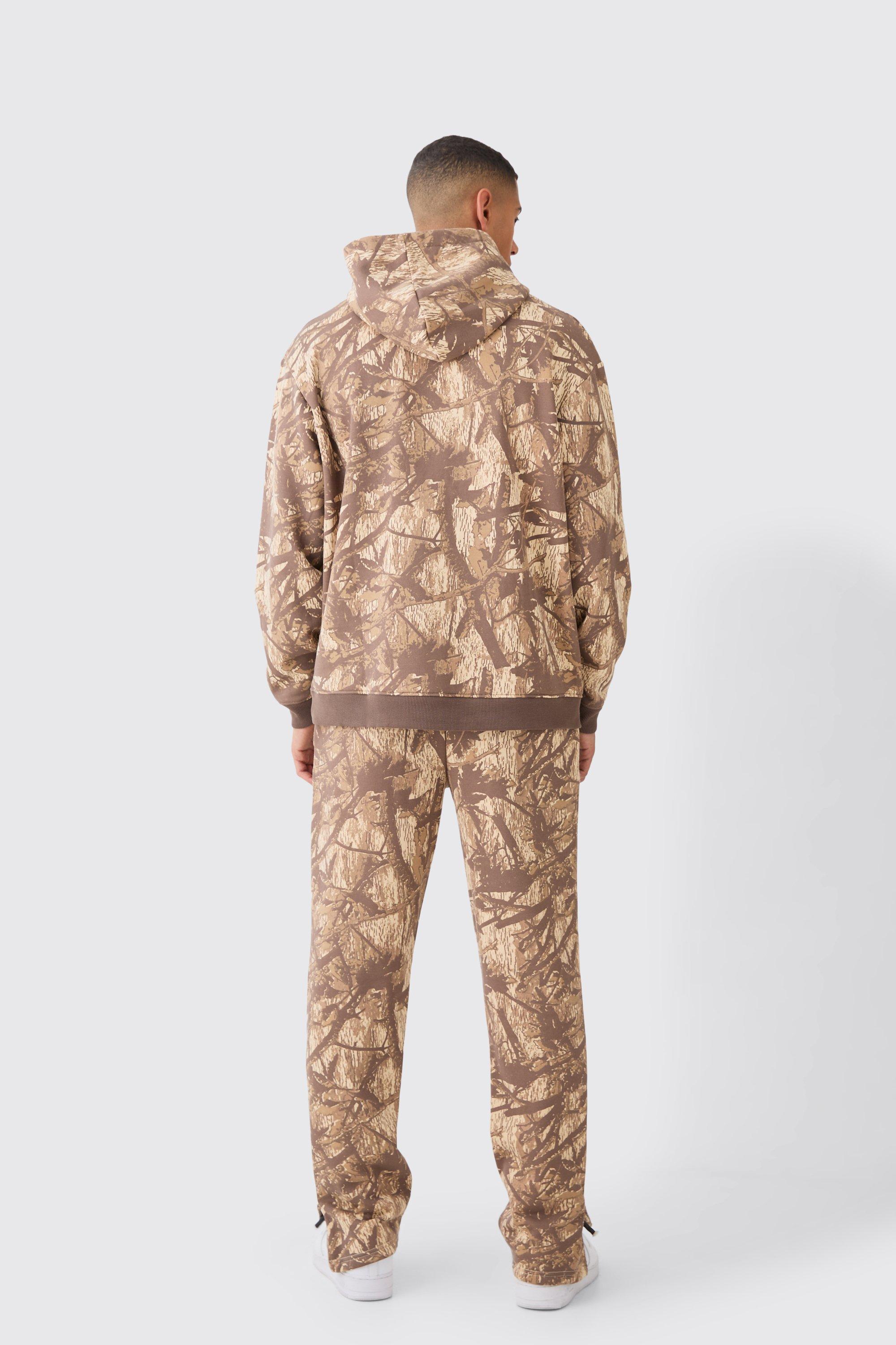 Oversized Forest Camo Hoodie boohoo CA