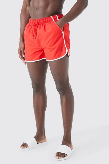 Plain Runner Swim Short red