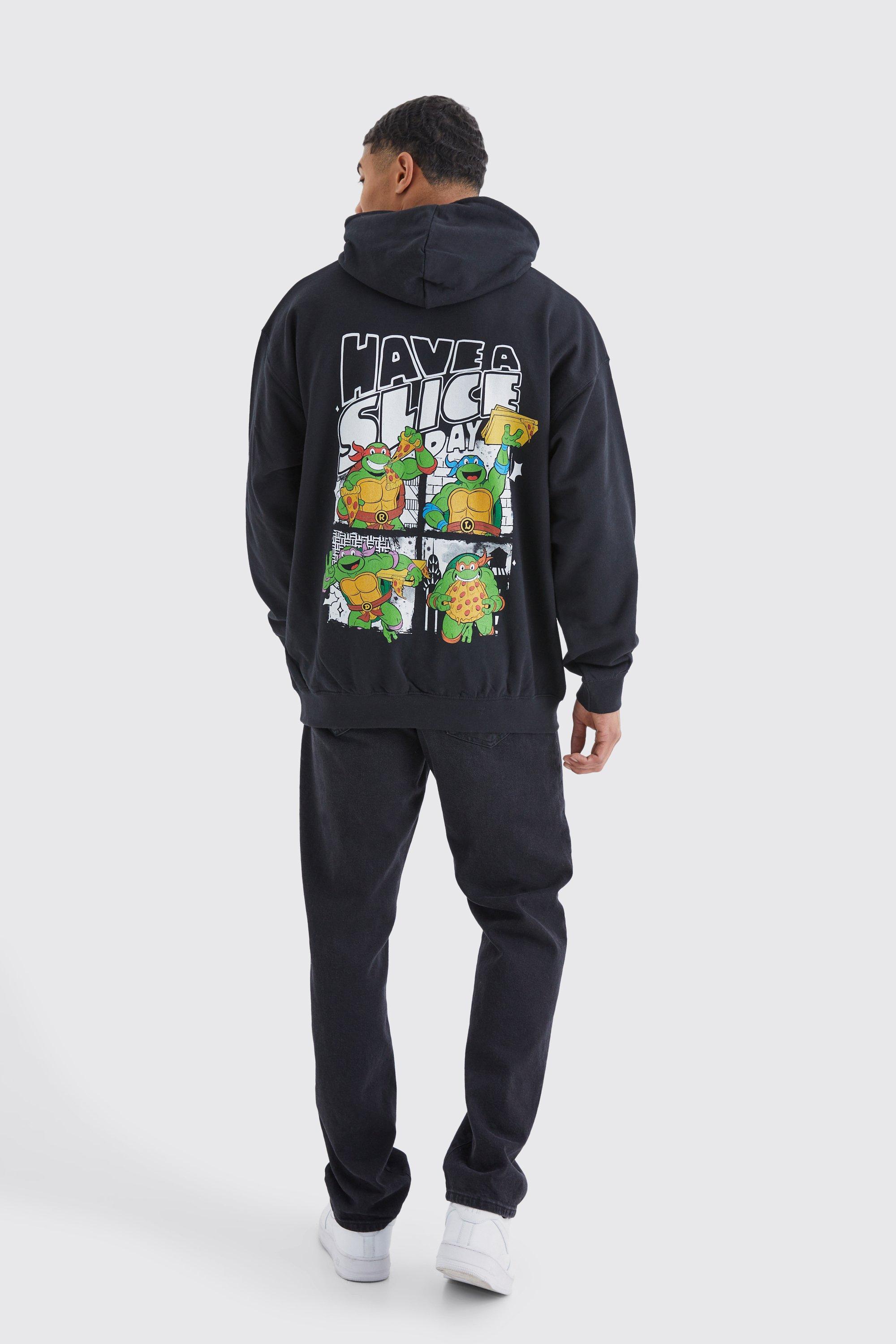 Oversized Tmnt Pizza License Hoodie