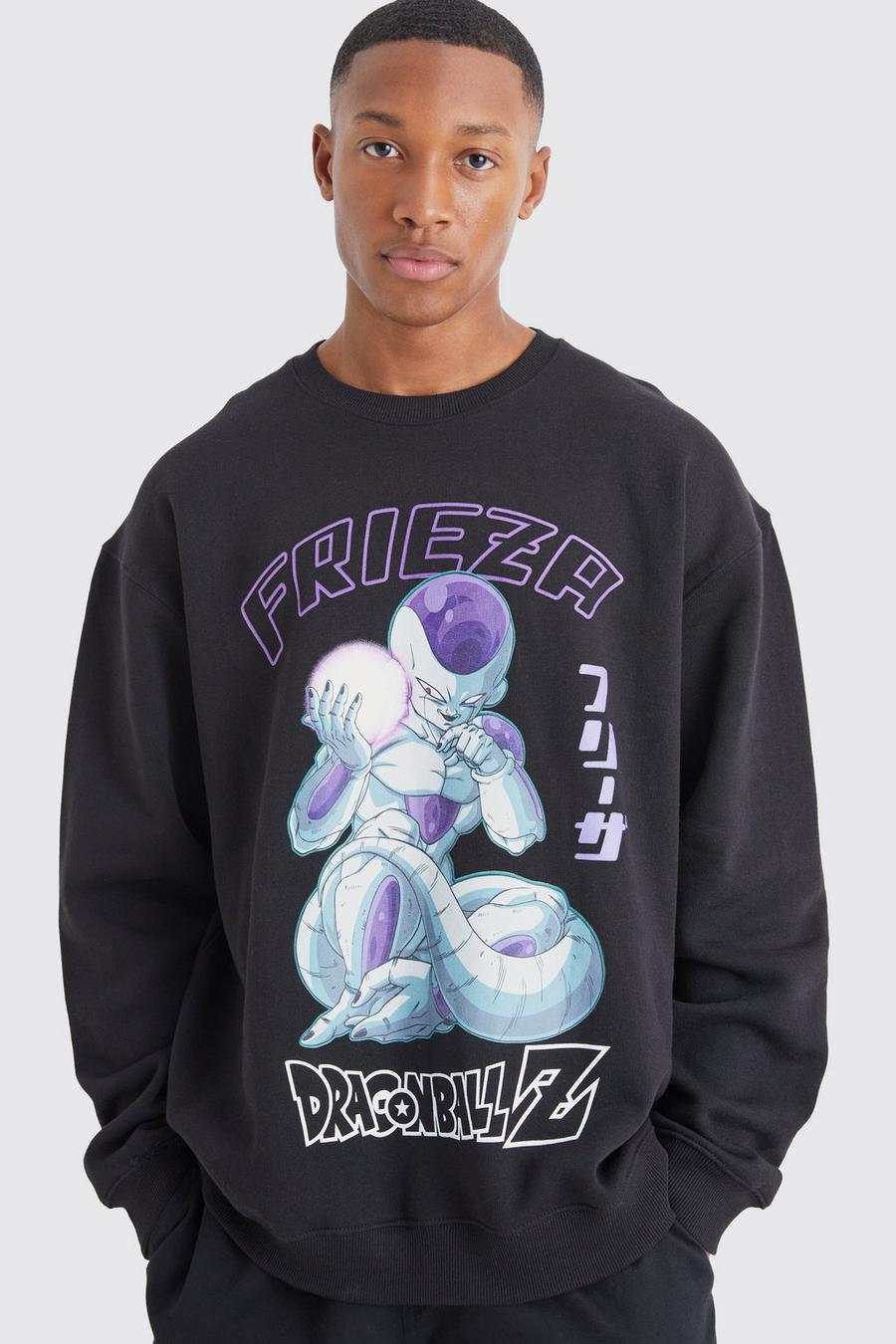 Black Oversized Dragonball Z Anime License Sweatshirt