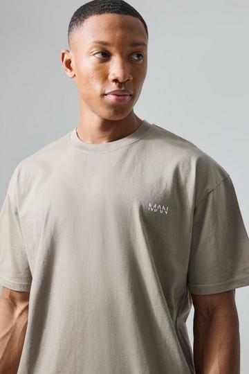 Man Active Oversized T-shirt sand