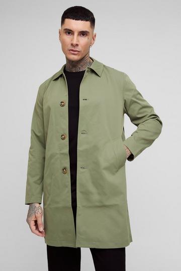 Tall Klassieke Trenchcoat Met Contrasterend Paneel khaki