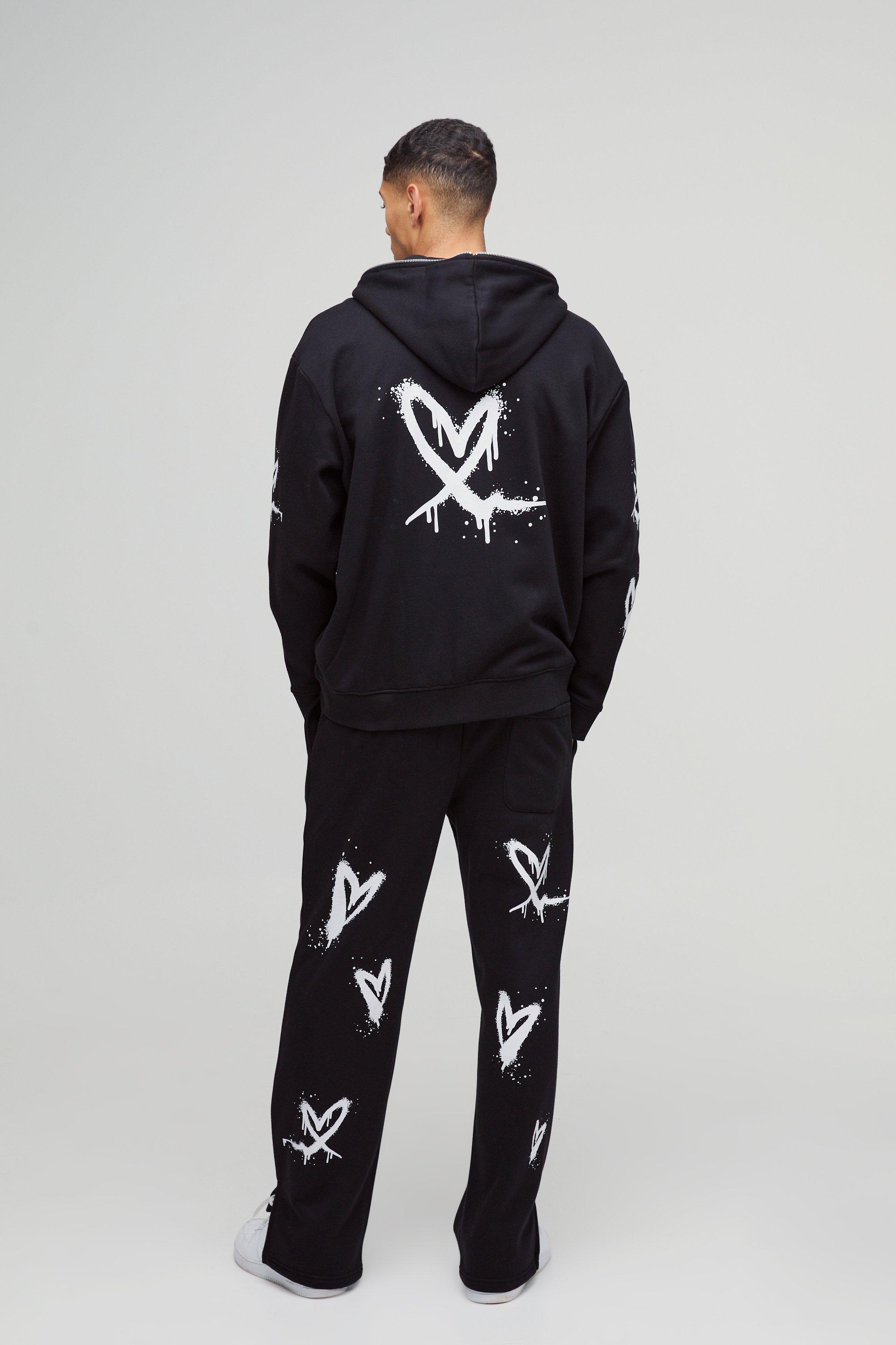 Oversized Heart Zip Through Hoodie | boohoo