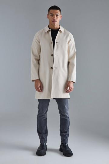 Classic Contrast Panel Trench Coat sand