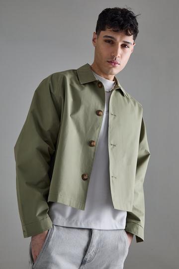 Boxy Oversized Trench Coat khaki