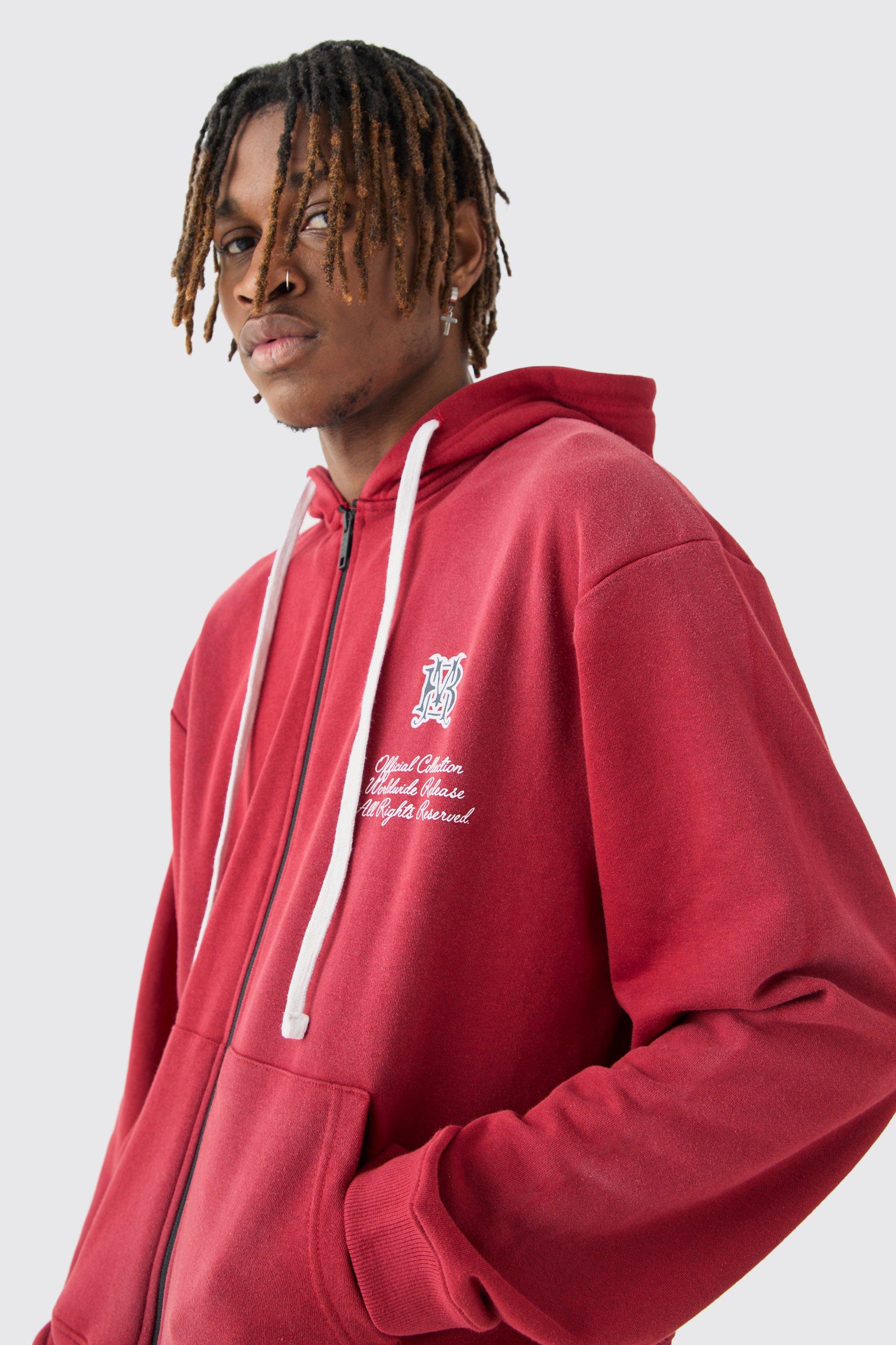 Boohoo red hoodie hotsell