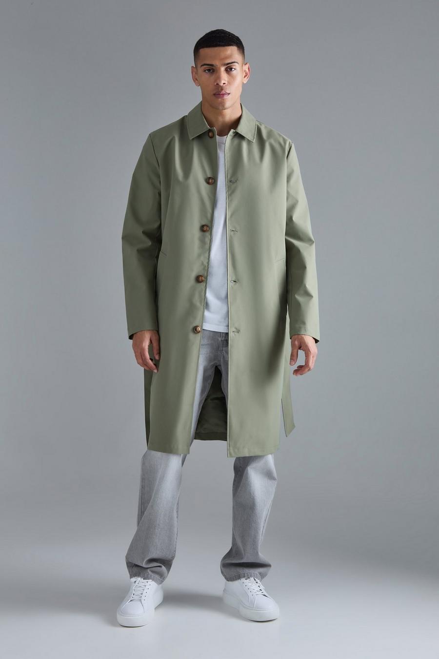 Cappotto Trench classico con cintura, Khaki image number 1