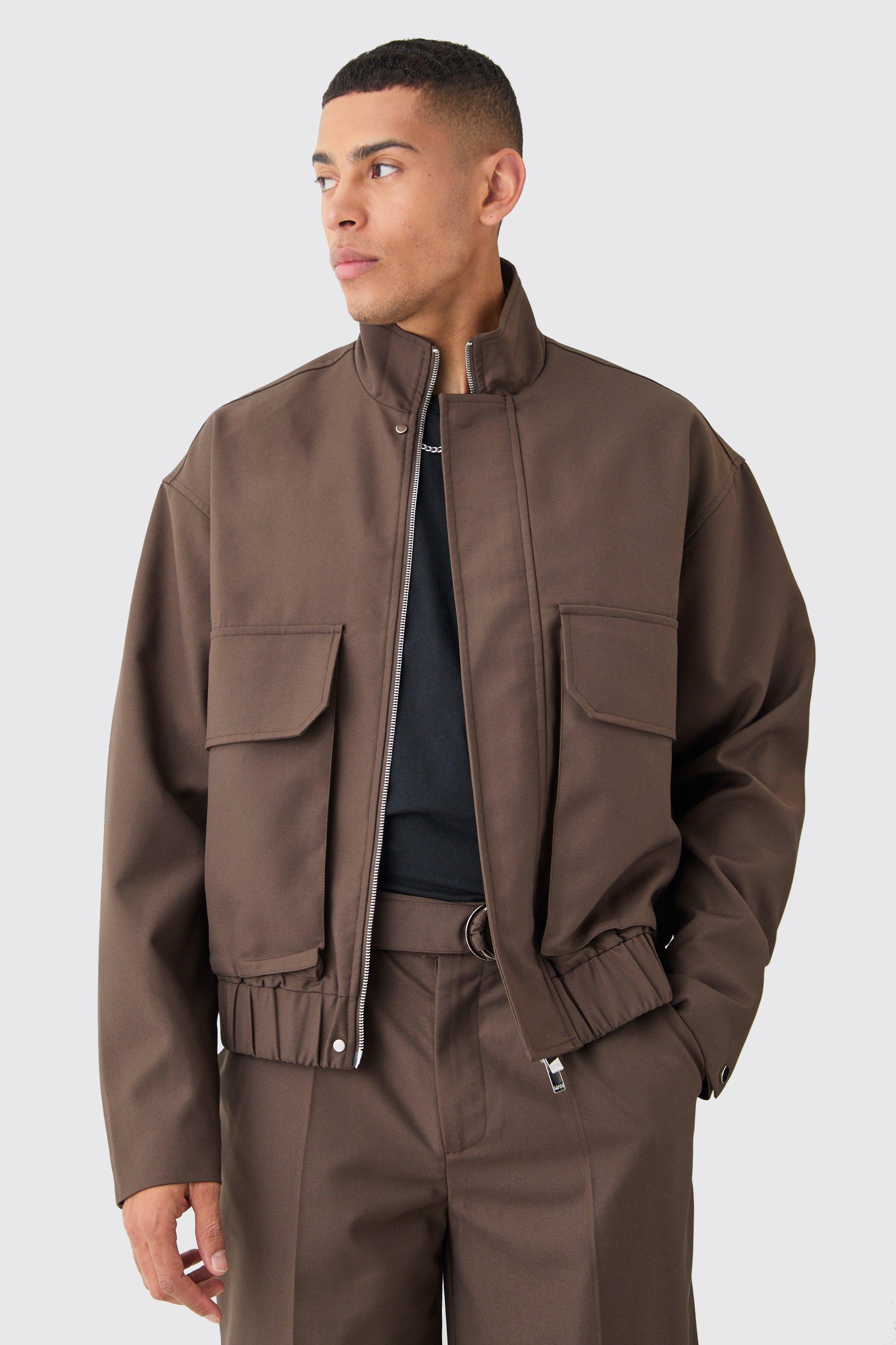 Funnel neck utility jacket hot sale