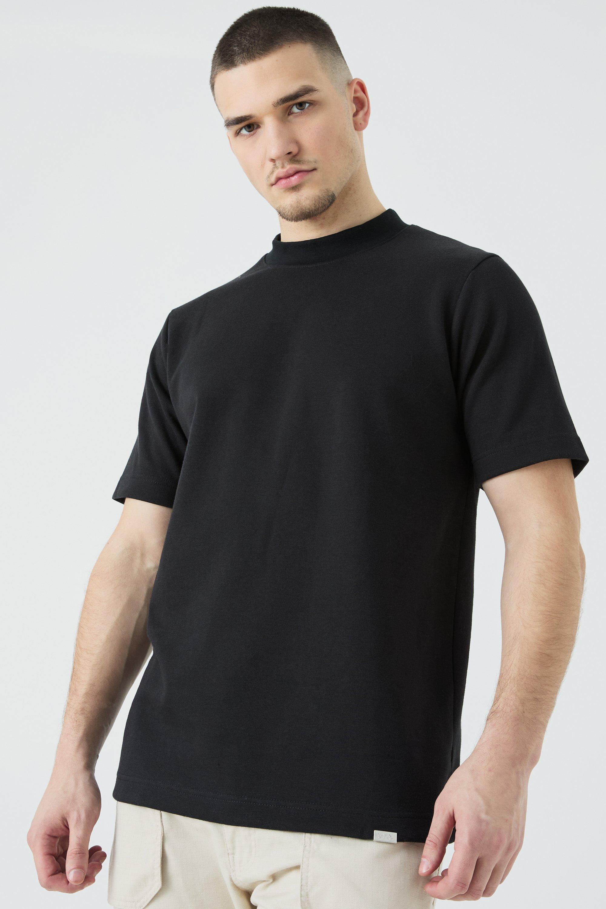 Tall Slim Fit Extended Neck Heavy Interlock T-shirt