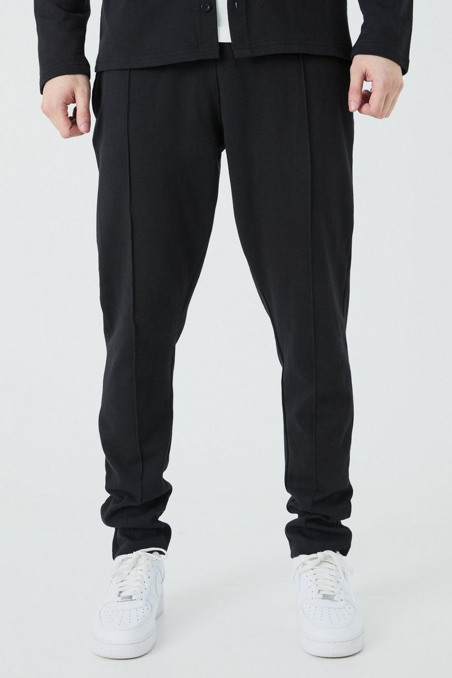 Pantalón deportivo Tall ajustado ajustado con alforza, Black