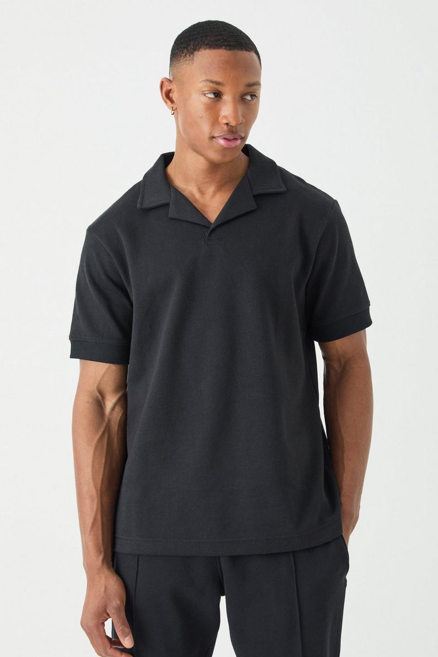 Man Poloshirt, Black image number 1