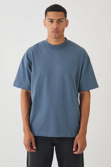 Oversized Heavy Extended Jacquard Neck T-shirt ink