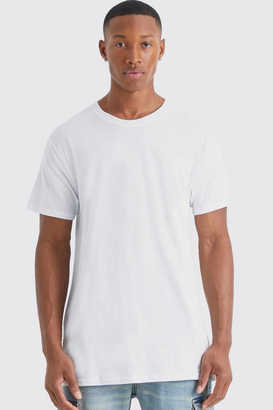 Basic Rundhals T-Shirt, White