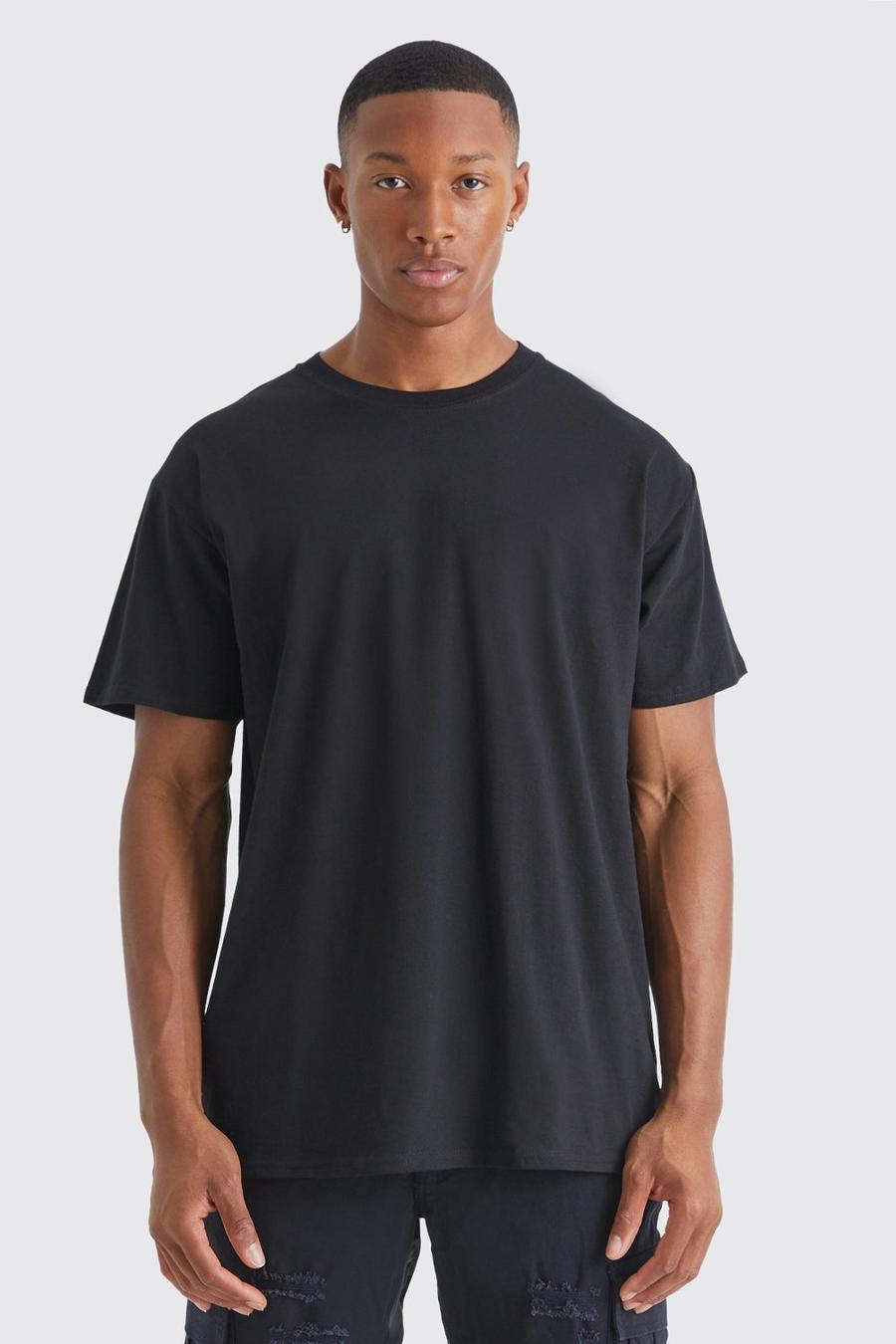Black Basic T-shirt med rund hals