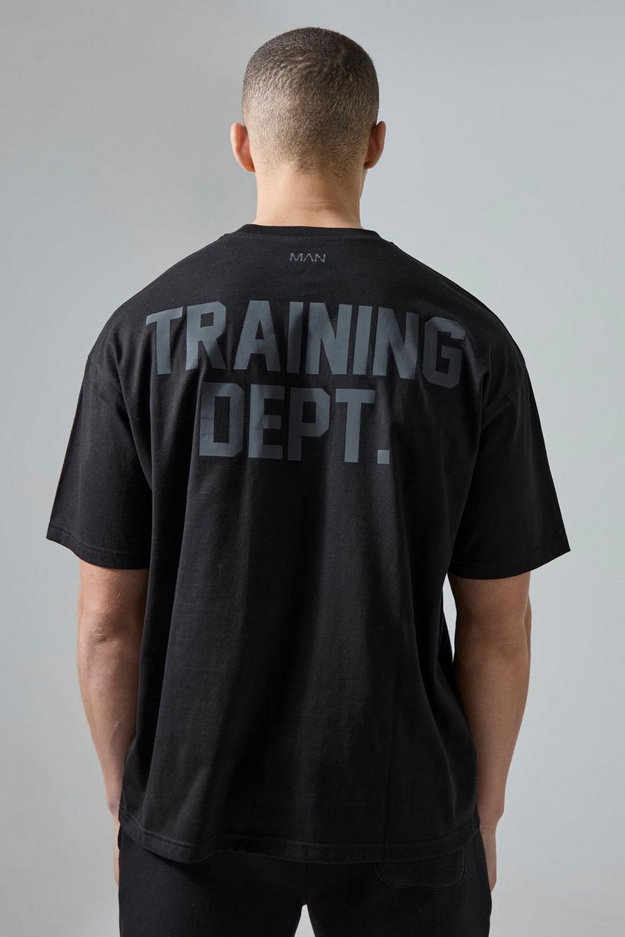 Black Active Training Dept Oversized Tshirt image number 1