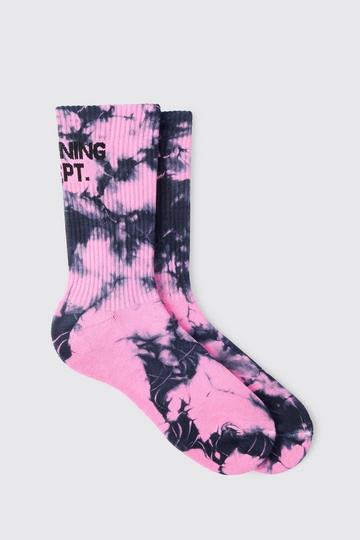 Active Training Dept Tie Dye Socks pink