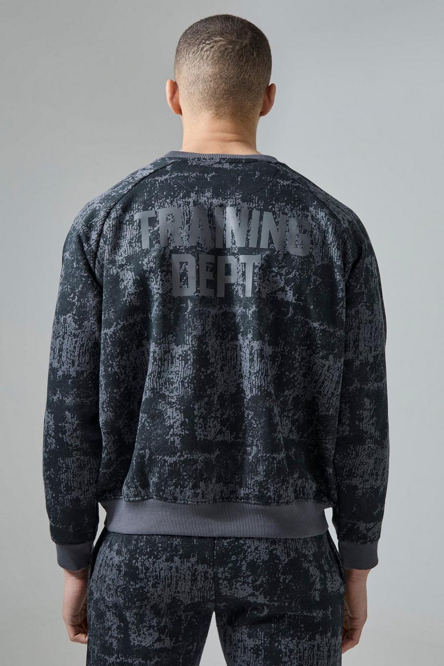 Black Active Training Dept Kamouflagemönstrad sweatshirt