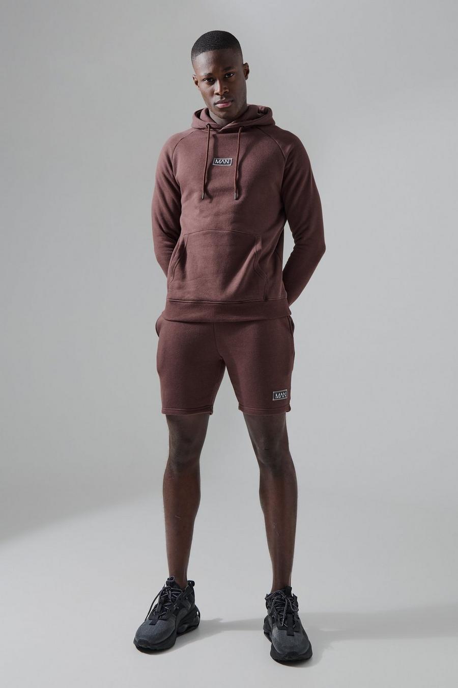 Chocolate MAN Active Hoodie och shorts image number 1