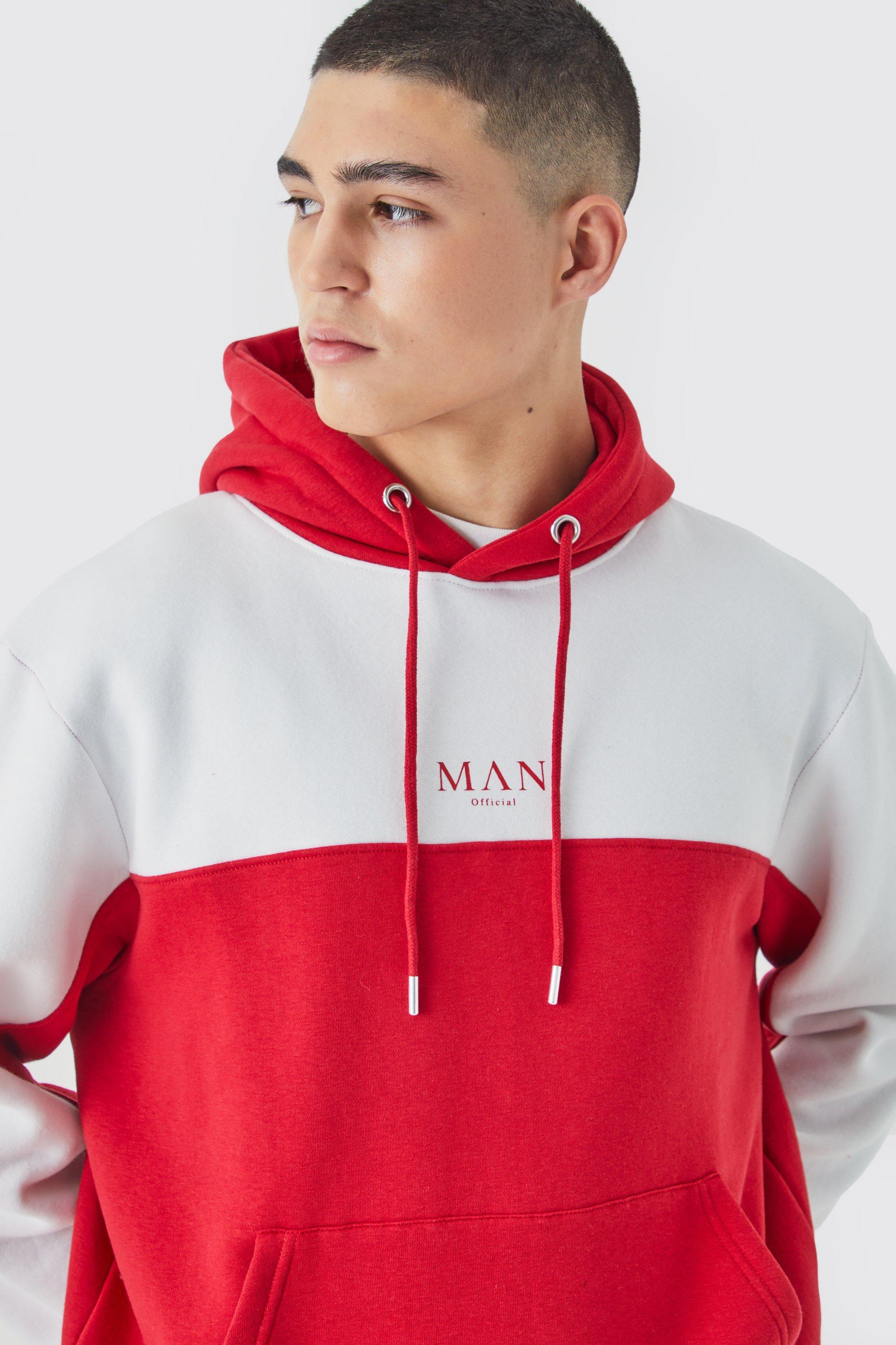 Red boohoo hot sale man tracksuit