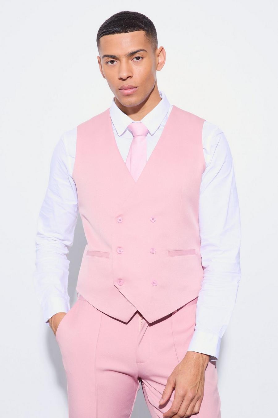 Dusty pink Kostymväst i slim fit image number 1