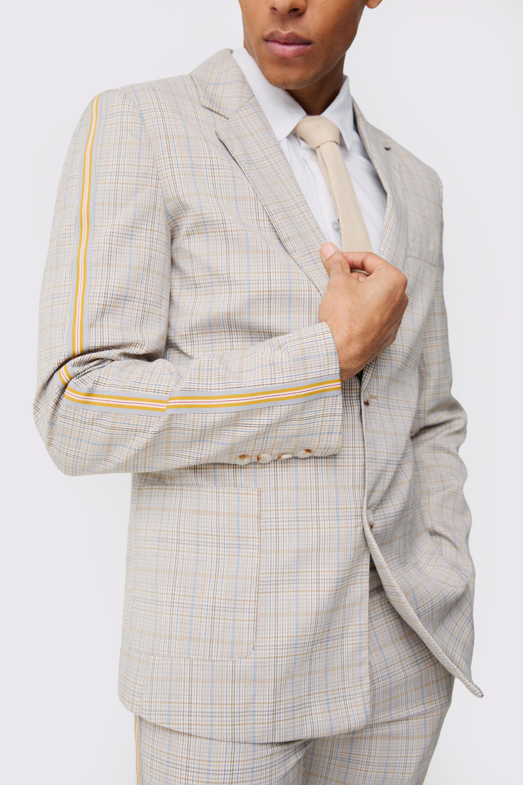 Mens checked blazer jacket sale