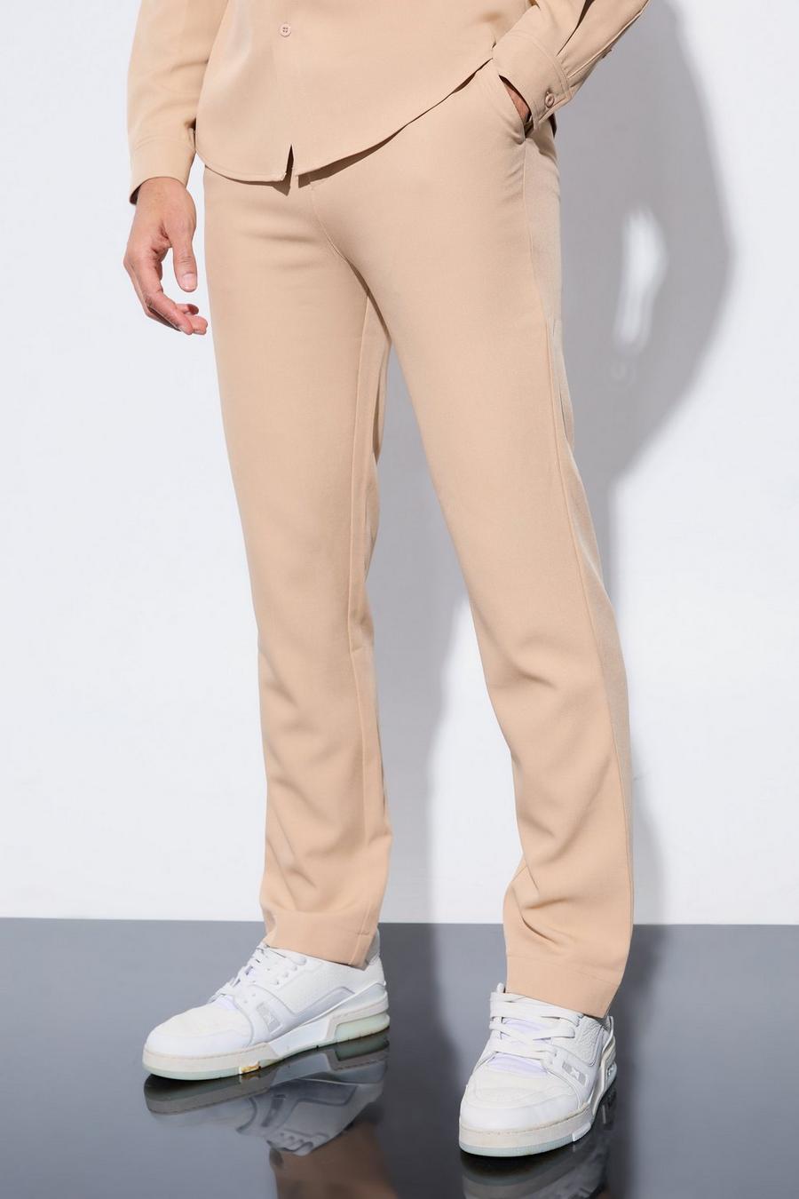 Stone Straight Fixed Waist Tailored Trouser image number 1