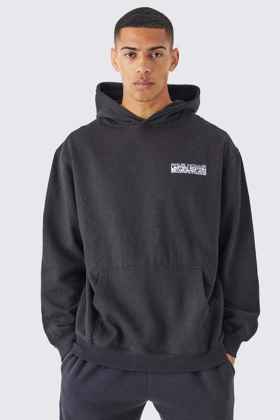 Black Oversized Limited Edition Hoodie  image number 1