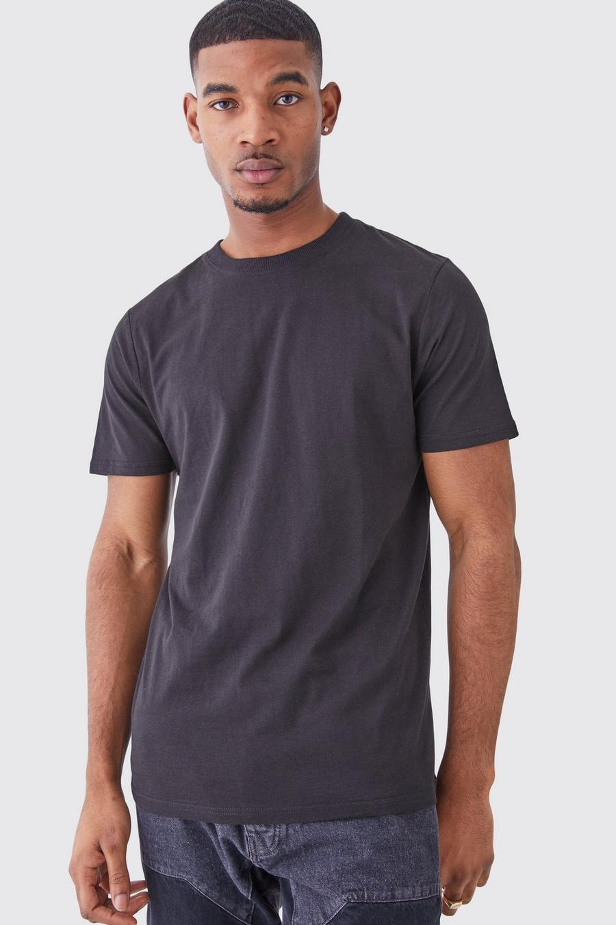 Black Tall Slim Fit T-shirt image number 1