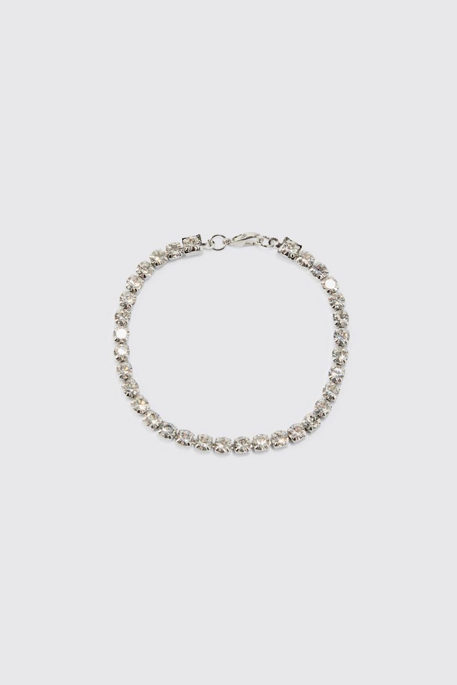 Buntes Armband mit Strass, Silver image number 1